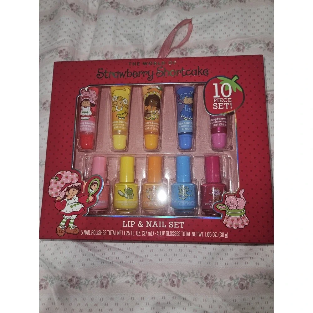 Taste Beauty Strawberry Shortcake Lip And Nail Set New